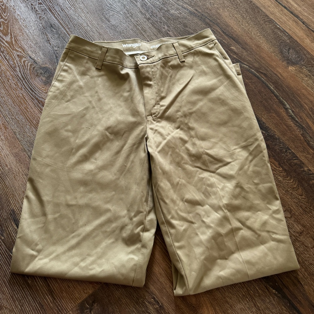 Wrangler Tan Chinos Lightweight Cotton Blend